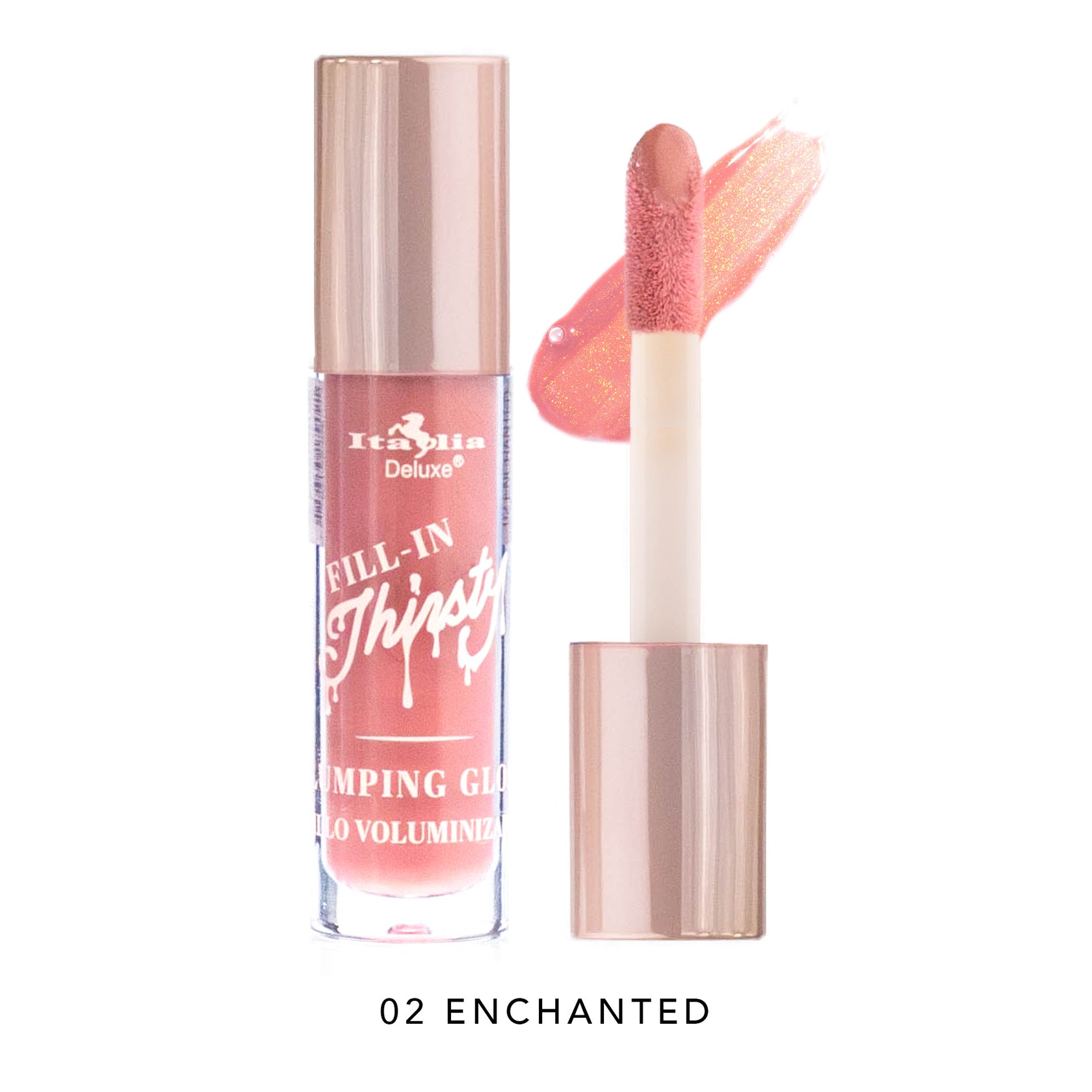 Italia Deluxe Makeup Fill In Thirsty Colored Plumping Gloss 