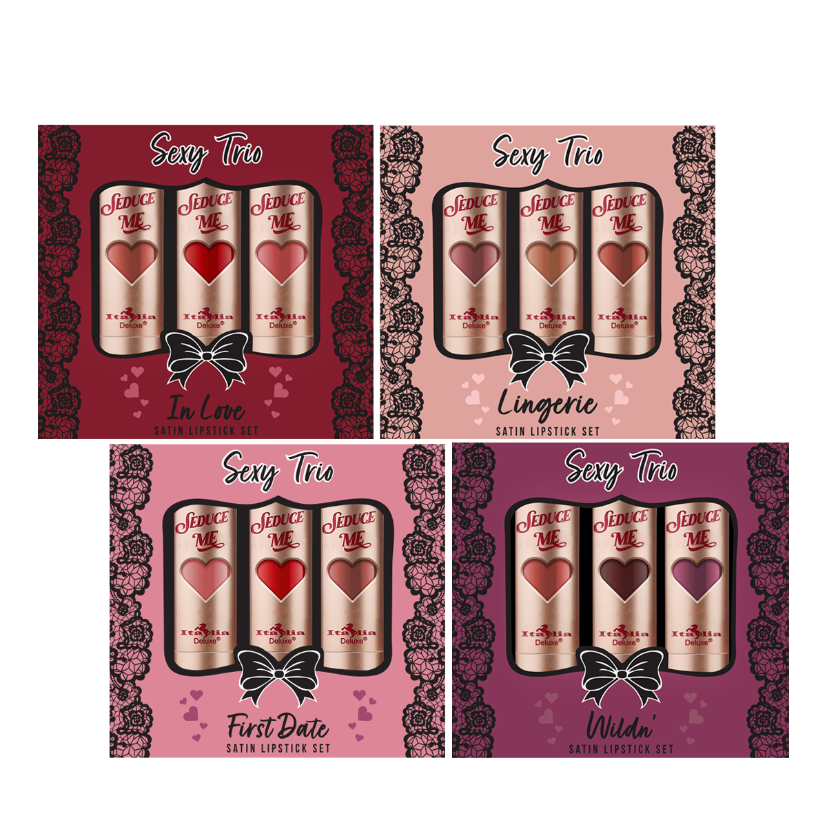 Sexy Trio Satin Lipstick Sets